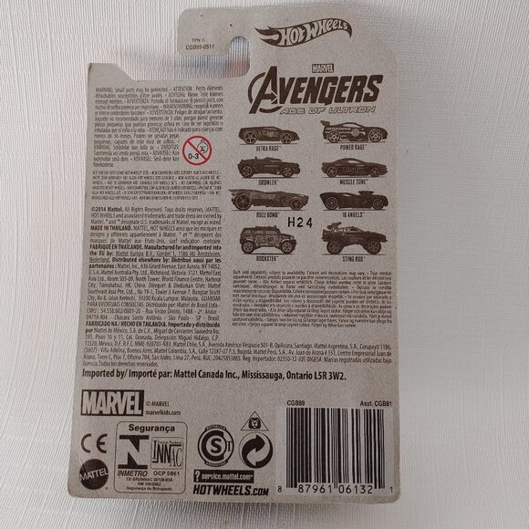 Hot Wheels MARVEL Avengers Age of Ultron Black Widow 16 Angels Toy Car B… - Picture 2 of 2